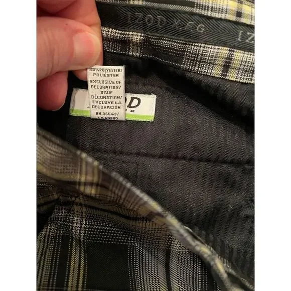 IZOD Men's Plaid Chino Shorts Size 40 Multicolor Casual - Picture 12 of 12
